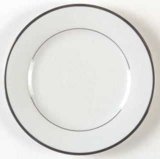Noritake Spectrum Bread & Butter Plate, Fine China Dinnerware   White,Platinum V