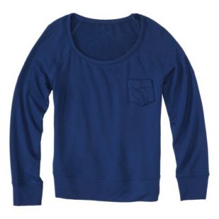 Merona Womens Plus Size Long Sleeve Sweatshirt   Blue 1