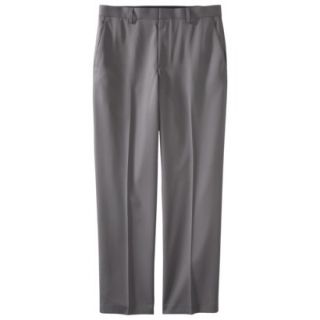 Mens Tailored Fit Checkered Microfiber Pants   Gray 44x34