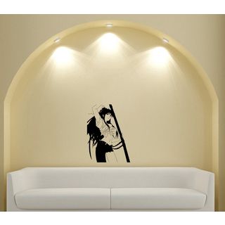 Japanese Manga Magic Girl Vinyl Wall Art Decal (Glossy blackEasy to applyInstruction includedDimensions: 25 inches wide x 35 inches long )