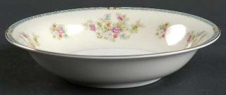 Noritake 1850 Coupe Soup Bowl, Fine China Dinnerware   Blue Edge W/Lines&Dots&Pi