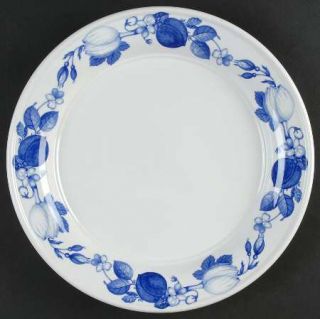 Portmeirion Harvest Blue Dinner Plate, Fine China Dinnerware   Blue Flowers & Fr