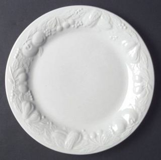 Tabletops Unlimited Fruit De Blanc Dinner Plate, Fine China Dinnerware   White,R
