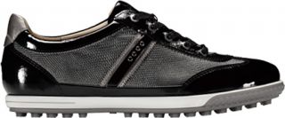 Womens ECCO Golf Life Street Luxe   Black/Black/Steel Cashemine Lace Up Shoes