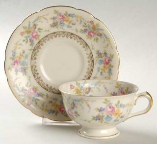 Royal Ivory (Czech, Germany) Claridge Footed Cup & Saucer Set, Fine China Dinner