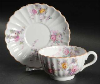 Spode Dorothy Perkins Footed Cup & Saucer Set, Fine China Dinnerware   Multicolo