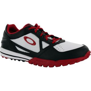 Oakley Mens White/red/black Sabre 2 Spikeless Golf Shoes (Black/red/whiteClosure: Blucher/laceFootbed: Extremely flexibleHeel height: 1 inchSole: Outsole features directional rubber traction pods inserts with EVA baseCare instructions: Clean with soap and