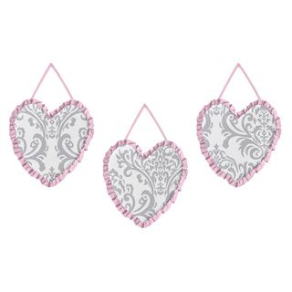 Sweet Jojo Designs Elizabeth Wall Hanging Accessories (set Of 3) (Pink/grey/whiteCoordinates with all pieces of the matching Sweet JoJo Designs setsGender: GirlMaterials: 100 percent cottonDimensions (each): 10 inches high x 10 inches wideThe digital imag