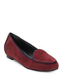 Bicolor Suede Loafers   Red Blue
