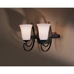 Hubbardton Forge HUB 204532 07 G35 Scroll Sconce 2 Light Scroll with Glass