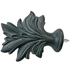 Menagerie Bella Noir Verdue Curtain Finial (Bella Noir (black with grey wash)Materials: Resin Dimensions: 4 inches high x 4 inches wide x 5 inches depthThe digital images we display have the most accurate color possible. However, due to differences in com