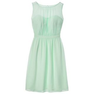 TEVOLIO Womens Plus Size Chiffon Illusion Sleeveless Dress   Cool Mint   28W