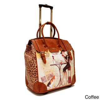 Nicole Lee Rolling Business Tote Special Print Edition (MultiExterior materials: 100 percent faux leatherInterior materials: 100 percent satin liningPockets: One (1) interior pocket, padded laptop compartment with hook and loop strapWeight: 6.3Carrying ha