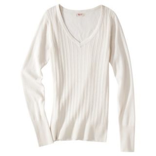 Mossimo Supply Co. Juniors Pointelle Sweater   White M(7 9)
