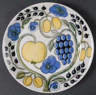 Arabia of Finland Paratiisi Salad Plate, Fine China Dinnerware   Blue Flowers, B
