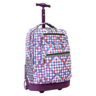 J World Sundance Rolling Backpack with Laptop Sleeve  Checkmate