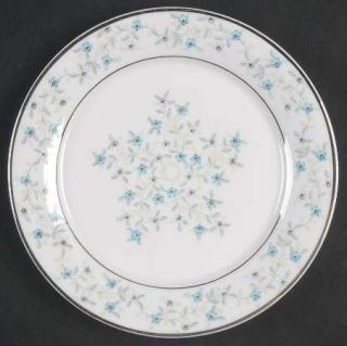 Spode Serena Bread & Butter Plate, Fine China Dinnerware   Blue Flowers Rim & Ce