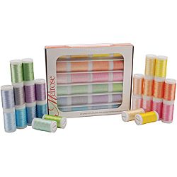 Melrose Pastels Trilobal Polyester Thread (case Of 24) (PolyesterDimensions: 2.25 inches x 1 inch x 600 yardsWeight: 40Quantity: 24Colors: 1594 maize, 1596 hay, 1598 lemon, 1604 daffodil, 1506 med. flesh, 1509 cantaloupe, 1513 lt. melon, 1514 flesh, 1558 