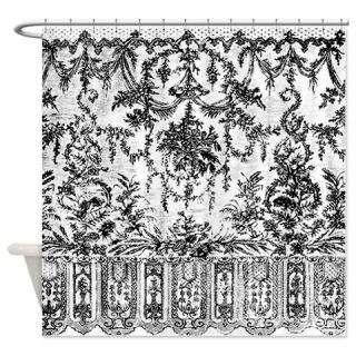  Vintage Black Floral Shower Curtain  Use code FREECART at Checkout