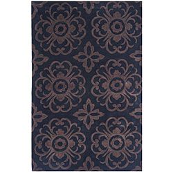 Dynasty Hand tufted Black/brown Geometric Rug (36 X 56) (Polyacrylic Pile height: 1.5 inchesStyle: TraditionalPrimary color: BlackSecondary color: BrownPattern: Geometric Tip: We recommend the use of a non skid pad to keep the rug in place on smooth surfa