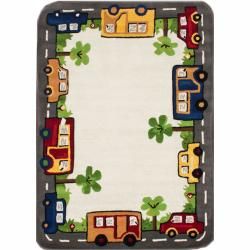 Nuloom Handmade Kids Street Ivory Wool Rug (5 X 7) (MultiPrimary Material: WoolPile Height: 0.50 inchesStyle: ContemporaryPattern: KidsTip: We recommend the use of a non skid pad to keep the rug in place on smooth surfaces.All rug sizes are approximate. D