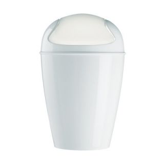 Koziol Del Swing Top Wastebasket 57785 Color: Solid White