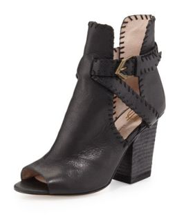 Womens Minnie Whipstitch Cutout Bootie   House of Harlow