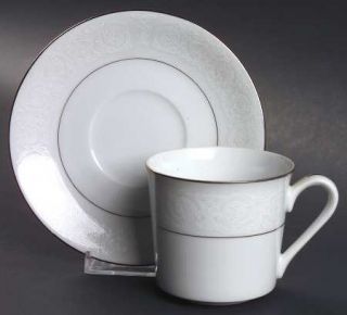Japan China Southwicke Flat Cup & Saucer Set, Fine China Dinnerware   White Desi