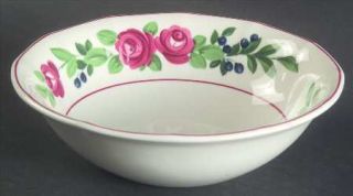 Adams China Bridgwater Coupe Cereal Bowl, Fine China Dinnerware   Red Roses, Blu