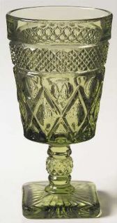 Imperial Glass Ohio Cape Cod Verde Green (Stem #1602) Water Goblet   Stem #1602,