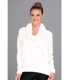 Pink Lotus Cocoon Pullover Womens Sweatshirt (White)