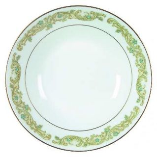 Noritake Maytone Coupe Soup Bowl, Fine China Dinnerware   Contemporary,Green Scr
