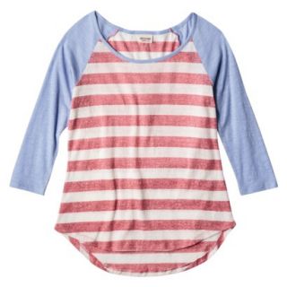 Mossimo Supply Co. Juniors Striped Tee   Cool Breeze L(11 13)