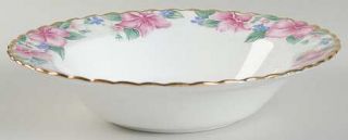 Royal Albert Lydia Rim Soup Bowl, Fine China Dinnerware   Montrose, Pink & Blue