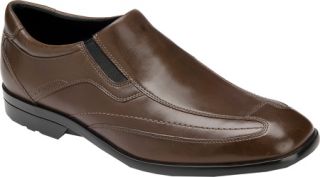 Mens Rockport Business Lite Slip On   Medium Brown Full Grain Leather Loafers