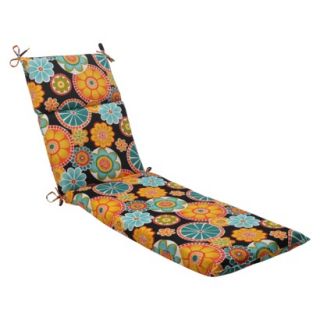Outdoor Chaise Lounge Cushion/Turquoise Floral Medallion
