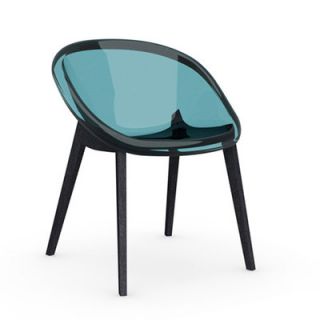Calligaris Bloom Slant Leg Chair CS/1389_P Frame Finish Graphite, Seat Color