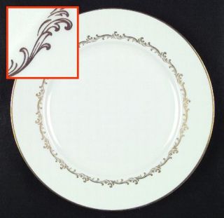 Heinrich   H&C Hc383 Dinner Plate, Fine China Dinnerware   Inner Gold Scroll,  W