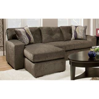 Chelsea Home Rockland Sofa with Chaise   Hematite Gray Multicolor   185107 3430