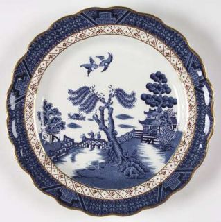 Booths Real Old Willow Blue Salad Plate, Fine China Dinnerware   Blue Willow Des