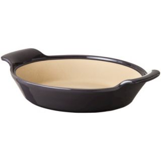 NaturalStone Handcraft 9 Deep Dish Pie Pan   Gray