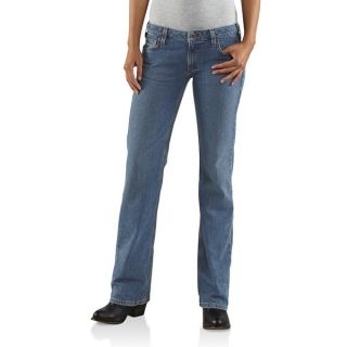 Carhartt Straight Fit Basic Jeans   Bootcut (For Women)   FADED BLUE INDIGO (10 )