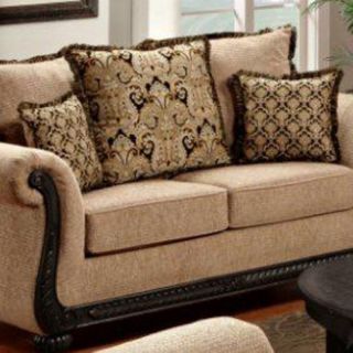 Chelsea Home Delray Taupe Lily Loveseat Multicolor   6000 L DT