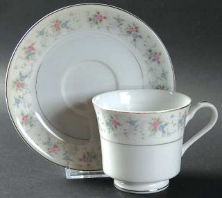 Fine China of Japan Corsage Footed Cup & Saucer Set, Fine China Dinnerware   Pin