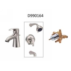 Danze D990164 Corsair  Single Handle Lav Faucet, Tub & Shower Trim, & Valve (Com