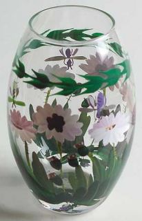 Portmeirion Botanic Garden 3 Glass Handpainted Mini Vase, Fine China Dinnerware