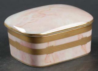 Christian Dior Gaudron Marbre Rose Rectangular Box with Lid, Fine China Dinnerwa