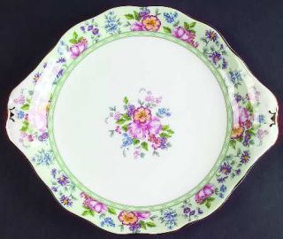 Royal Albert Hartington Handled Cake Plate, Fine China Dinnerware   Hampton, Mul