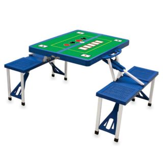Picnic Time Blue Folding Picnic Table With Poker Imprint   811 00 139 982 0