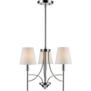 Golden Lighting GOL 9106 M3 CH OPL Taylor CH Mini Chandelier with Opal Shades